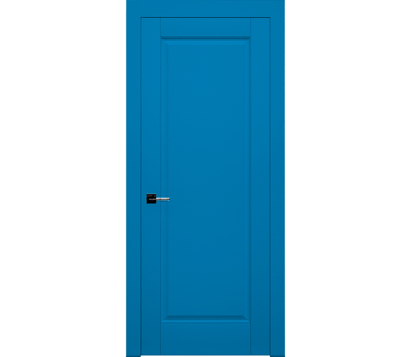 Дверь межкомнатная глухая Лондон ДГ1 голубая