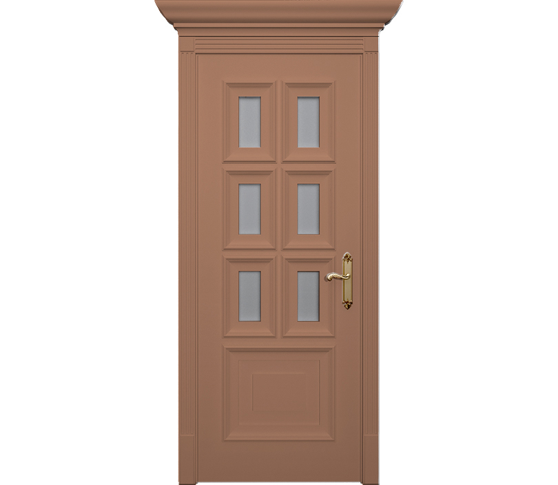 Дверь межкомнатная со стеклом Неаполь ДО1 капучино