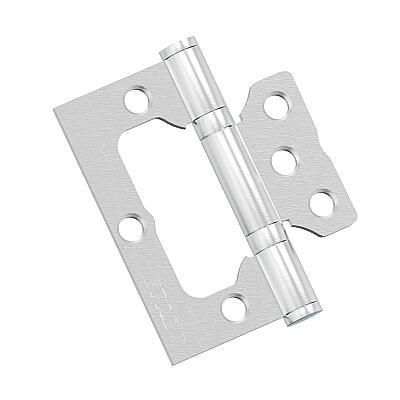 Петля без врезки стальная Bravo F-4-2BB 75*64*2,5 (универс.) (цвет SC МатХром)