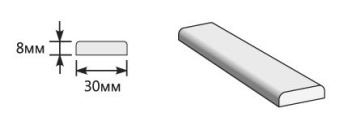 Притворная планка 2000*30*8 Milano Vero