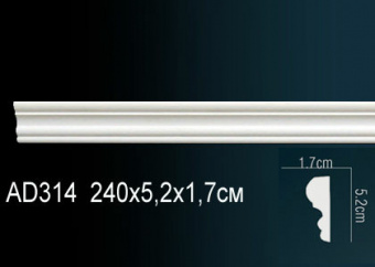 Молдинг гладкий AD314