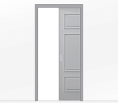 Дверь пенал раздвижная встроенная в стену одностворчатая Венеция ДГ5 серая