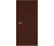 Влагостойкая дверь ПВХ EtaDoor глухая коричневая одностворчатая с ПВХ кромкой