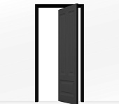 Дверь межкомнатная глухая черная Савона ДГ10 роторная поворотная
